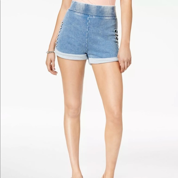Guess Pants - GUESS Andrea Cuffed Cutout Shorts Large NWT